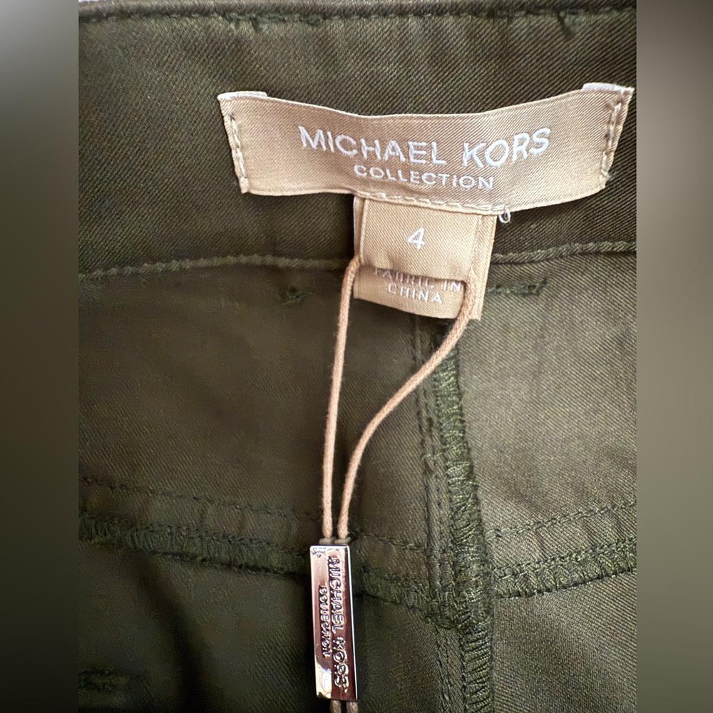 Michael Kors Collection - Spruce Cotton Crop Flare Cargo Pant - size 4 - NWT - Picture 6 of 16